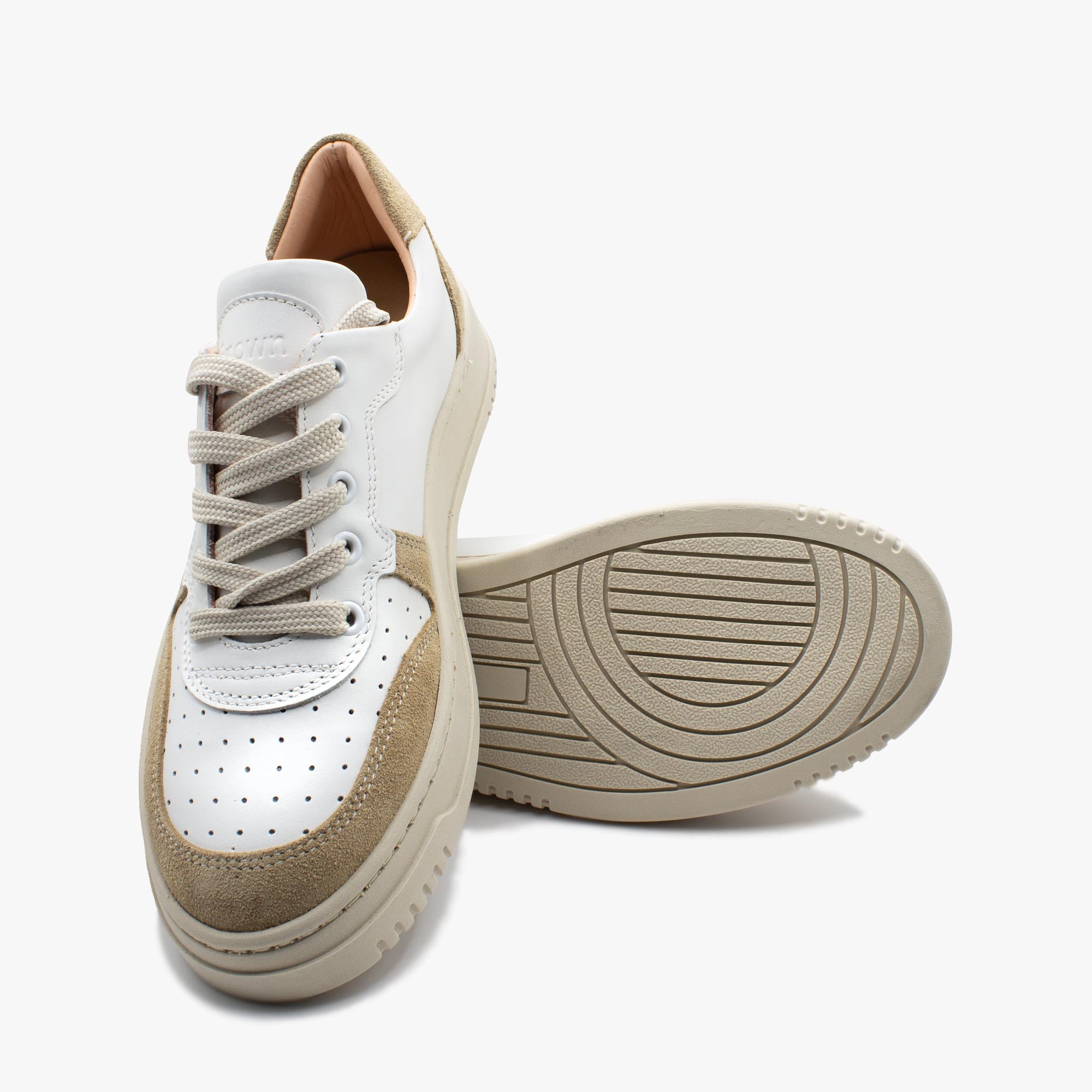 Sneaker 825 donna bianca e beige