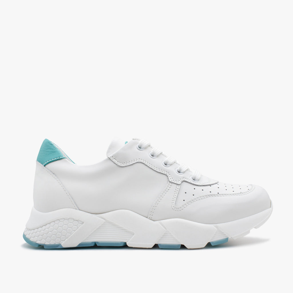 Sneaker 825 donna bianca e verde acqua