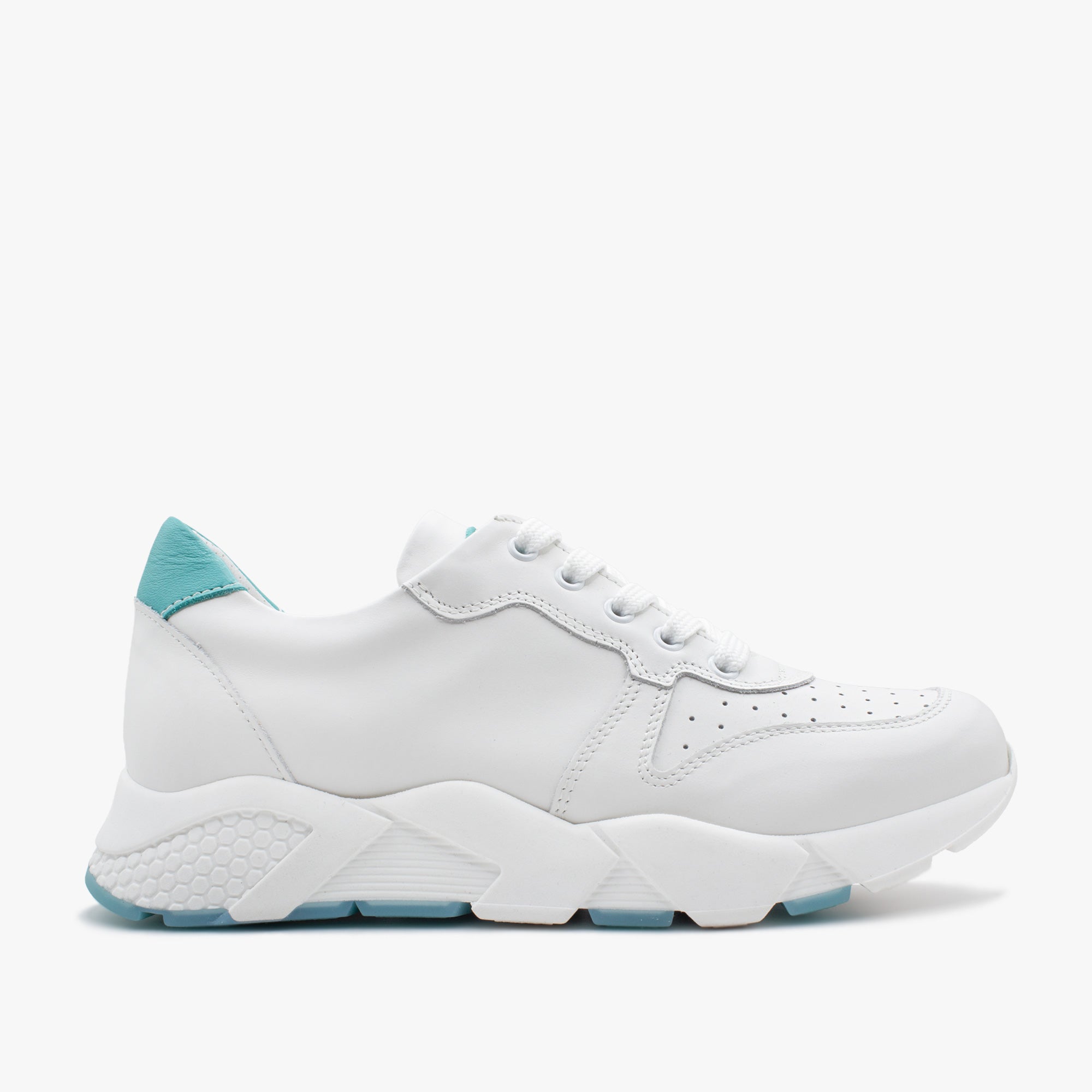 Sneaker 825 donna bianca e verde acqua